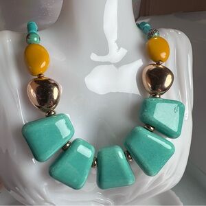 nOir Jewelry | Beaded Statement Necklace | NWT